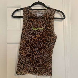 SOLD I Am Gia Mesh Léopard Print Tank